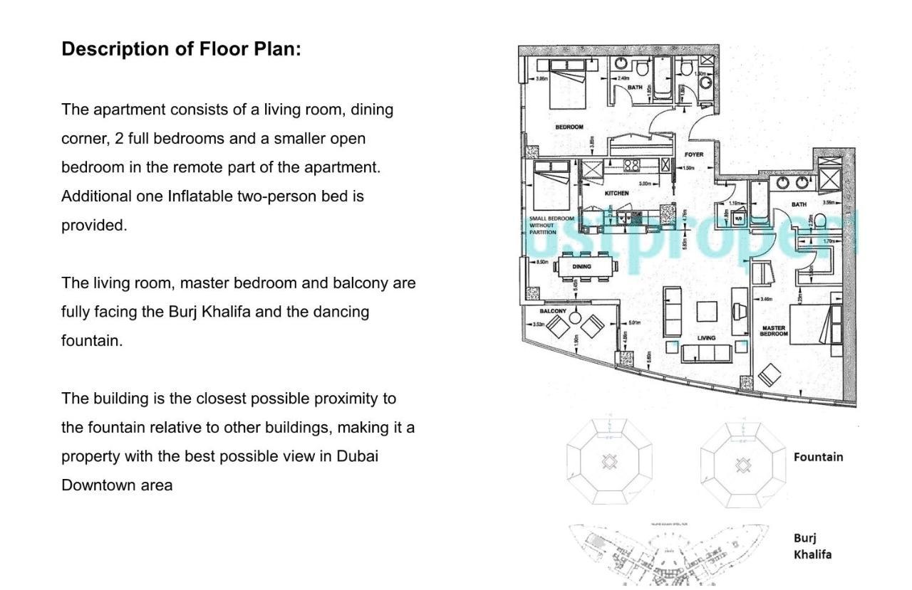 Elite Royal Apartment - Full Burj Khalifa & Fountain View - Premier - 2 Bedrooms & 1 Open Bedroom Without Partition Дубай Екстериор снимка